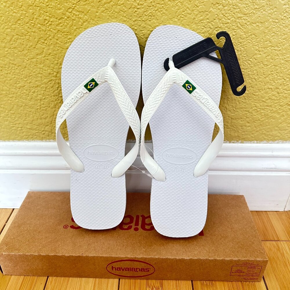 Havaianas Unisex Flip Flops: White